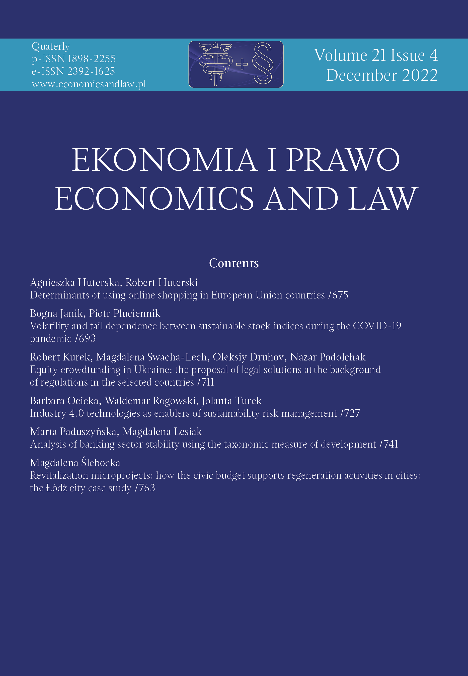 Analysis of banking sector stability using the taxonomic measure of development Cover Image
