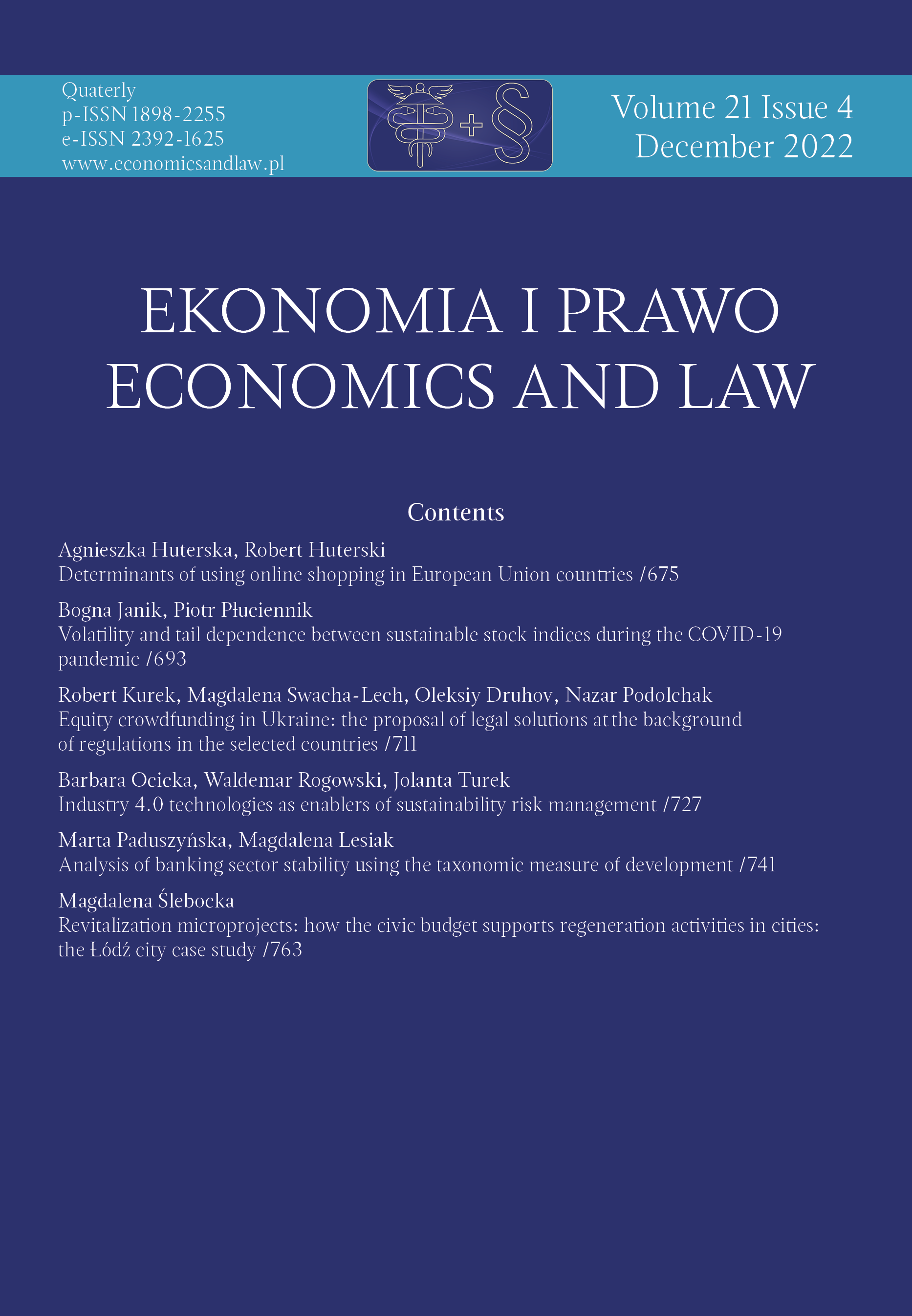 Volatility and tail dependence between sustainable stock indices during the COVID-19 pandemic Cover Image