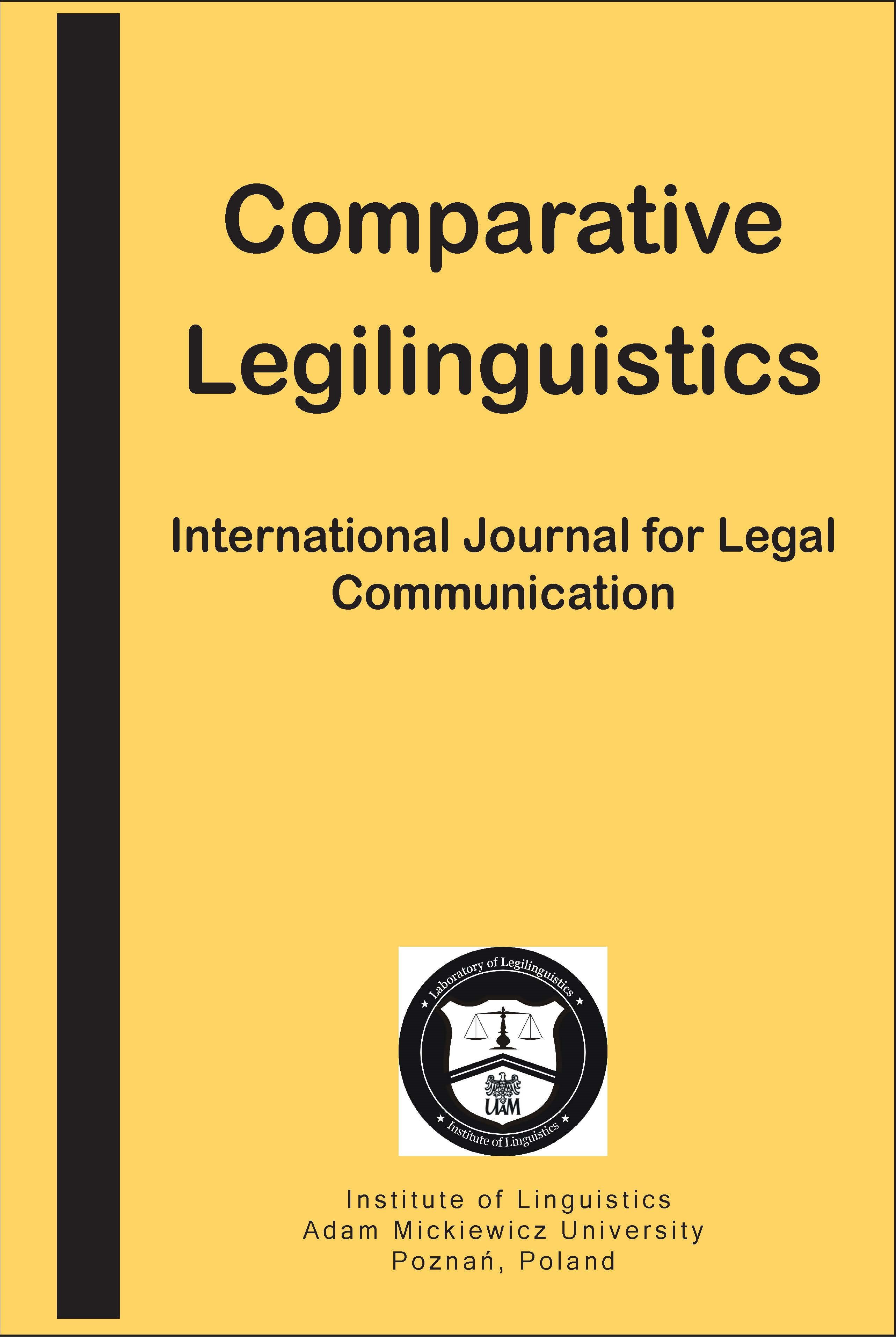 Literal translation, functional equivalence and descriptive translation as strategies for translation of French and Czech legal terms Cover Image