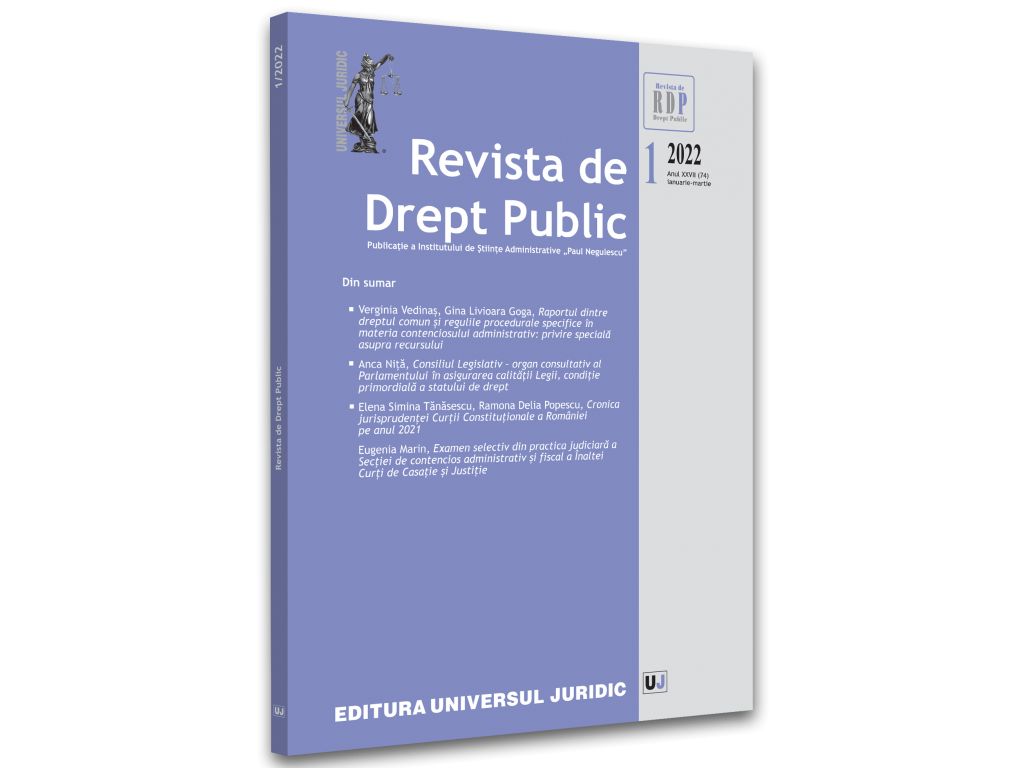 Conferința: „Mecanismul Statului de Drept – 2020 al UE Raportul dintre dreptul UE și dreptul național al Statelor membre, cu referire specială la România”. SUPREMAȚIE VS. SUVERANITATE (14-15 octombrie 2021