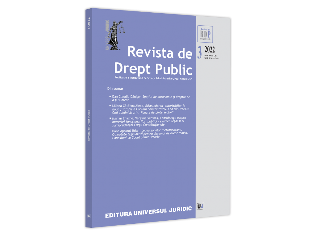 Răspunderea autorităților în Noua Filozofie a Codului Administrativ. Cod civil versus Cod administrativ. Puncte de „intersecție”