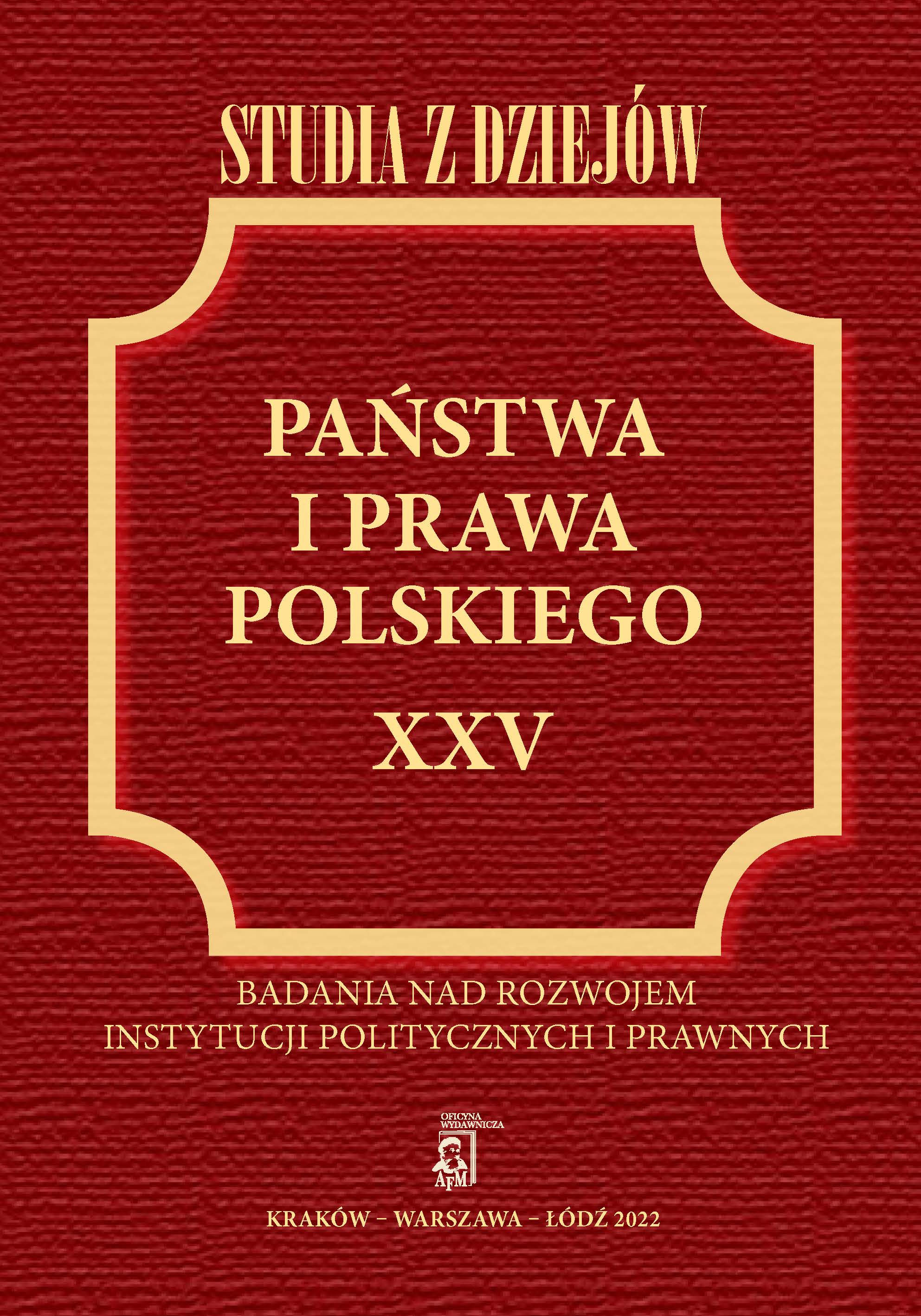 Matrimonial property regimes in the Congress Kingdom of Poland on the basis of premarital contracts drawn up by the first notaries in Łódź Cover Image