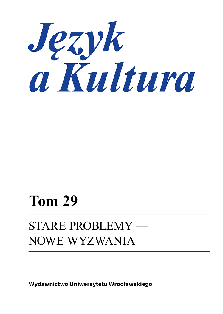 Konstrukcje semantyczno-składniowe z czasownikiem czuć. Uwagi na marginesie gramatyki konstrukcji i kognitywizmu