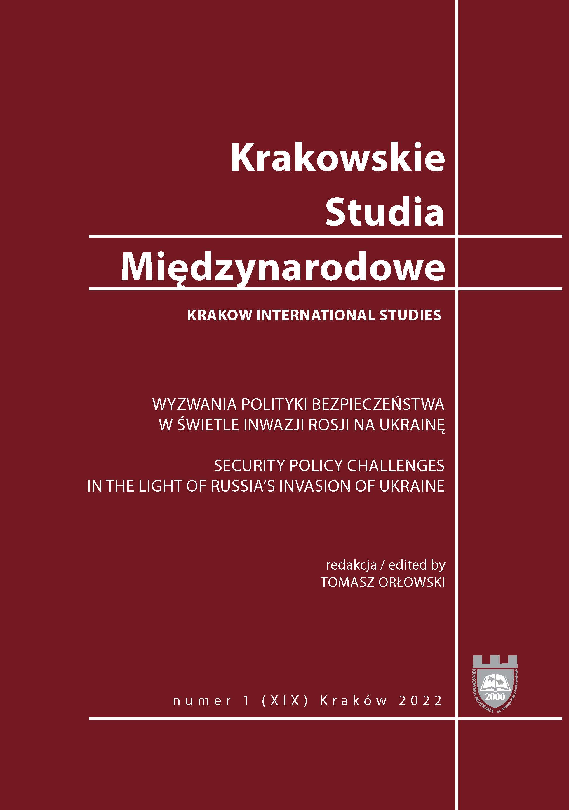 Where is NATO going? The North Atlantic Alliance, Europe and Poland in the light of the decisions of the NATO summit in Madrid on 29–30 June 2022 Cover Image