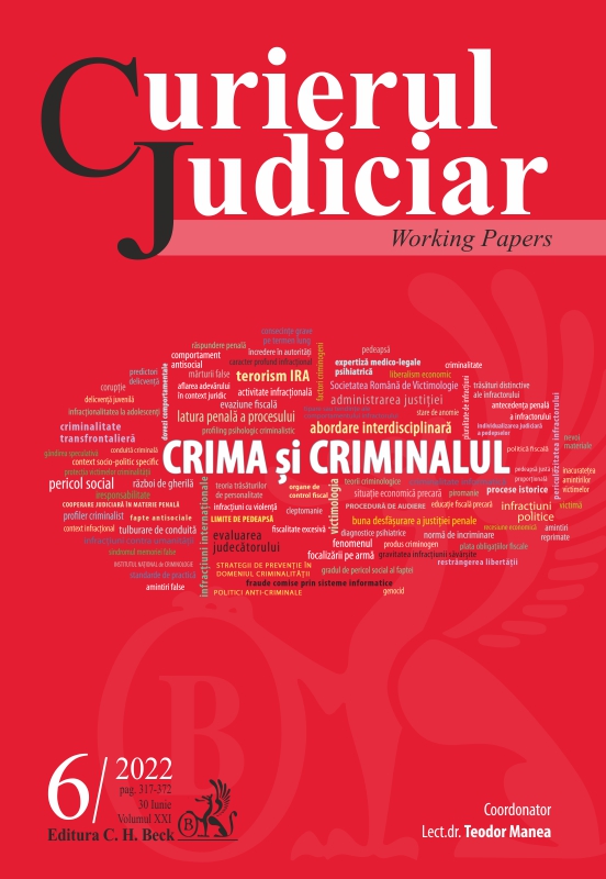 Considerations regarding the state of the art of the research concerning the causality of the stricto sensu international crimes. The necessity of an interdisciplinary approach Cover Image