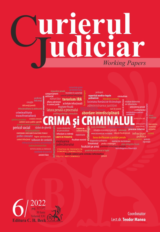 Aplicarea profilingului psihologic criminalistic în investigarea infracțiunilor cu violență. Analiza dovezilor comportamentale