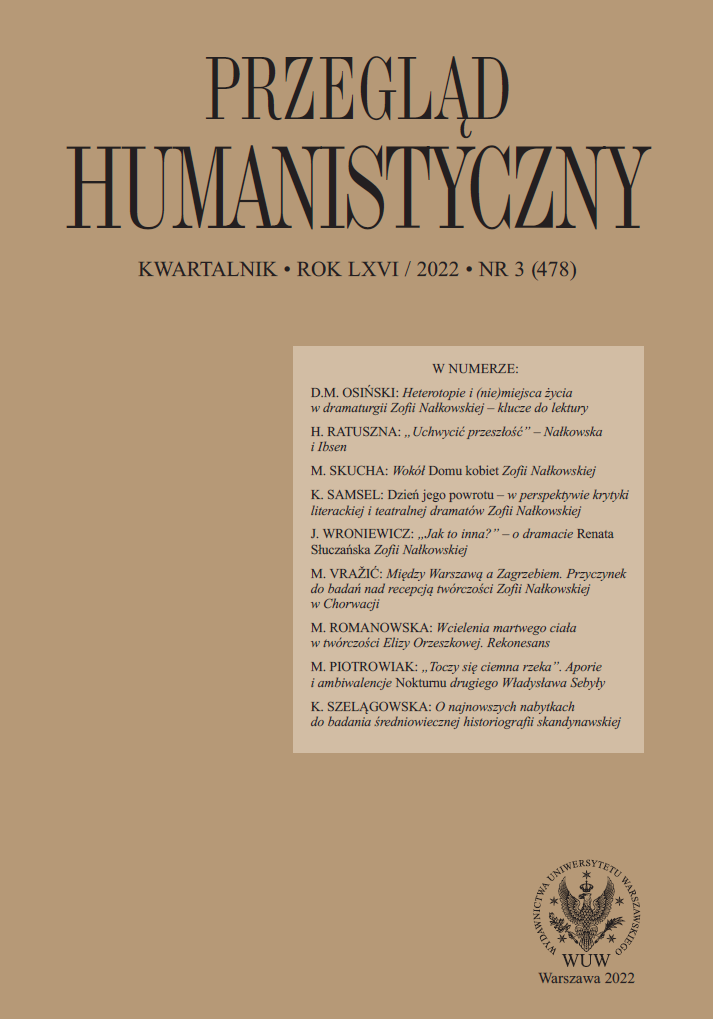 Heterotopie i (nie)miejsca życia w dramaturgii Zofii Nałkowskiej – klucze do lektury