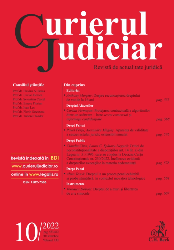Sinteze de jurisprudenţă – Curtea Constituţională a României – Mai-Iulie 2022