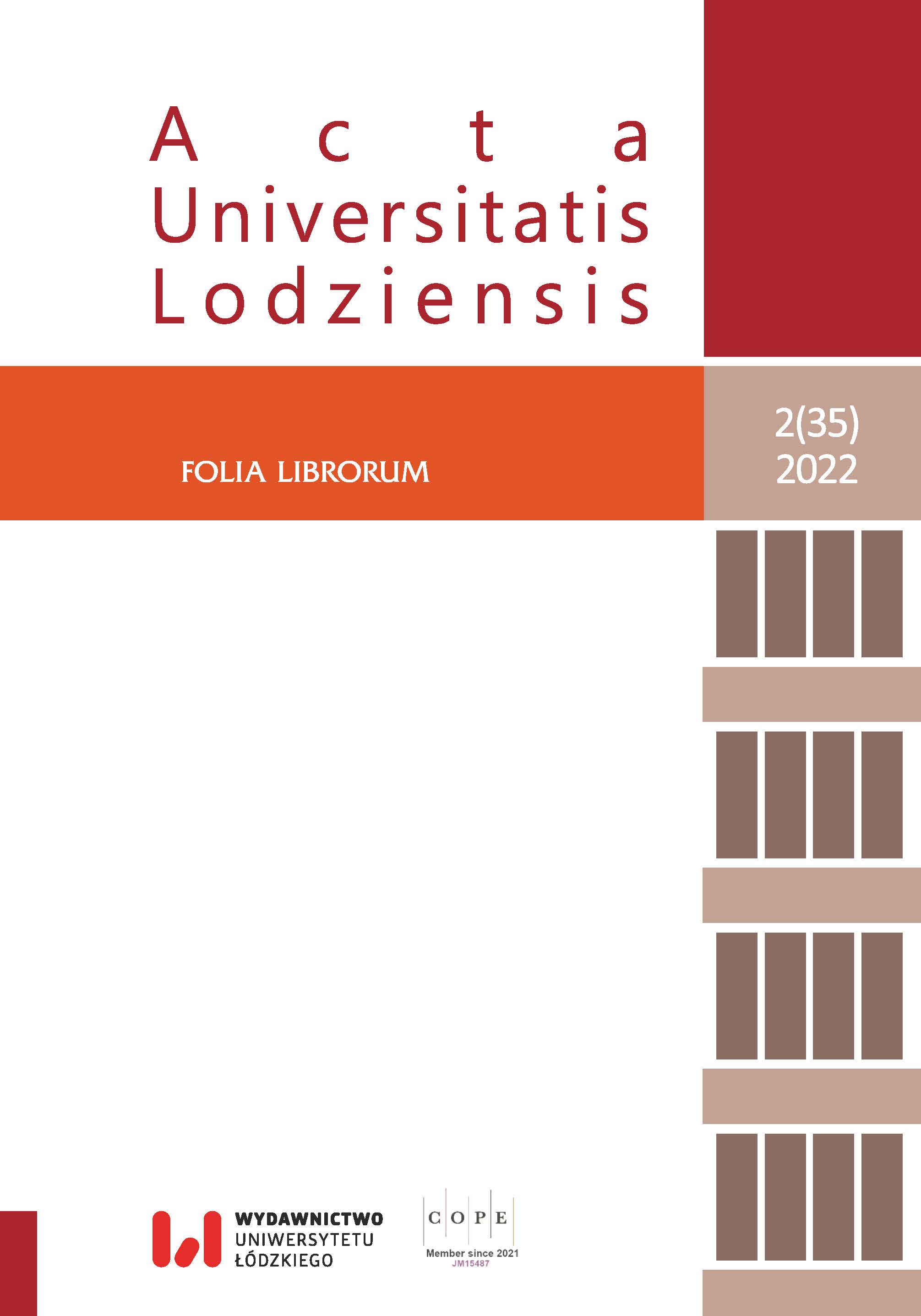 „Closer to the Library. Librarian’s magazine of south-eastern Wielkopolska” bibliography for the years 2013–2021 Cover Image