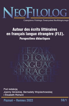 The intercultural dimension of contemporary francophone literature in FFL teaching/learning Cover Image