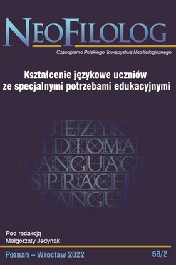 WERONA KRÓL-GIERAT. Teaching English to children with special educational needs Cover Image