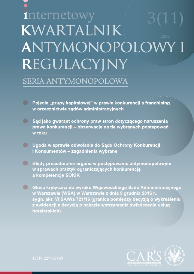Seminar ‘Private Antitrust Enforcement – Mapping Challenges’ Centre for Antitrust and Regulatory Studies (CARS)
Faculty of Management, University of Warsaw Warsaw, 30 March 2022 Cover Image