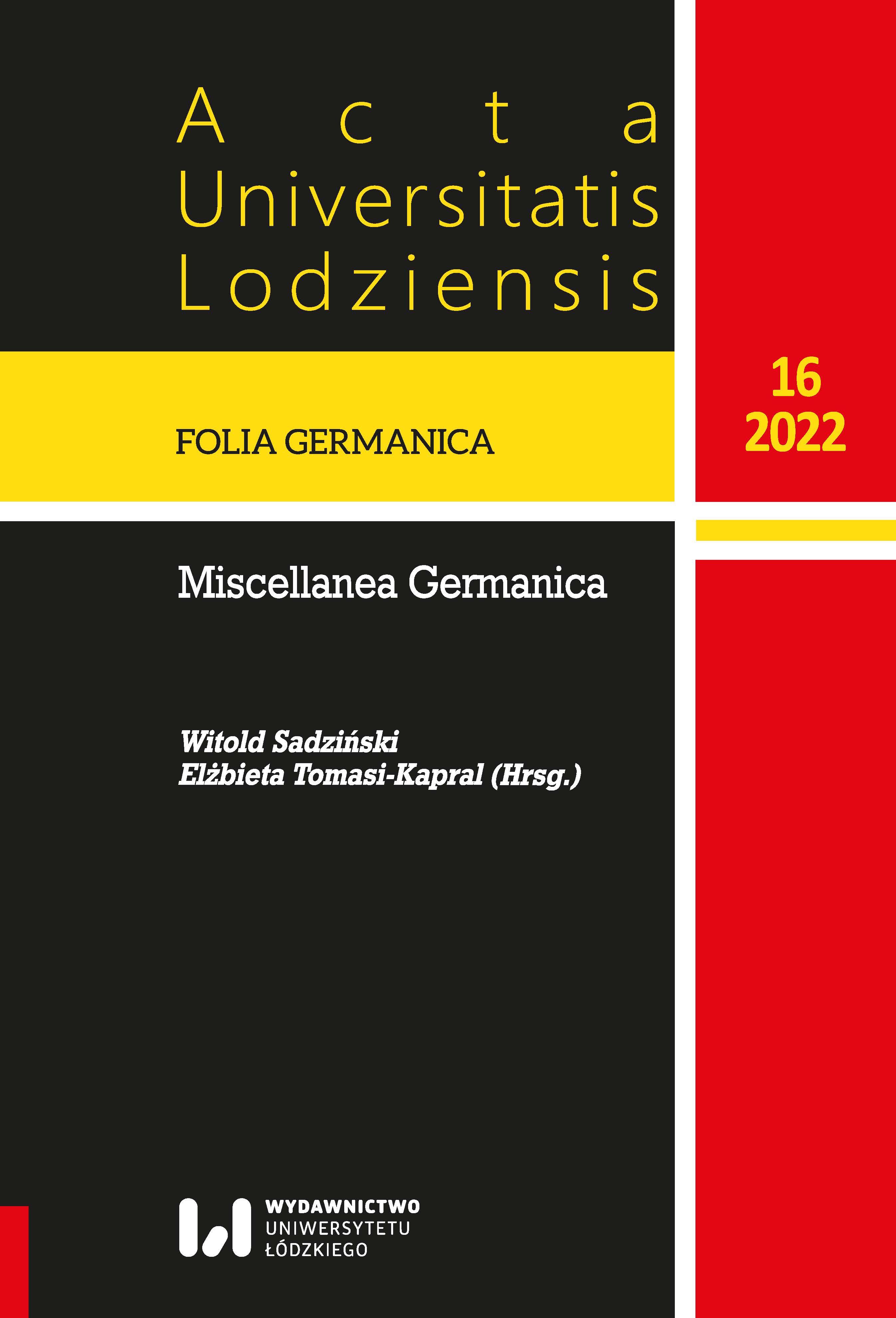 Avoiding word accent errors, but how – on the automation of correct accent position in German among Polish students of German studies Cover Image