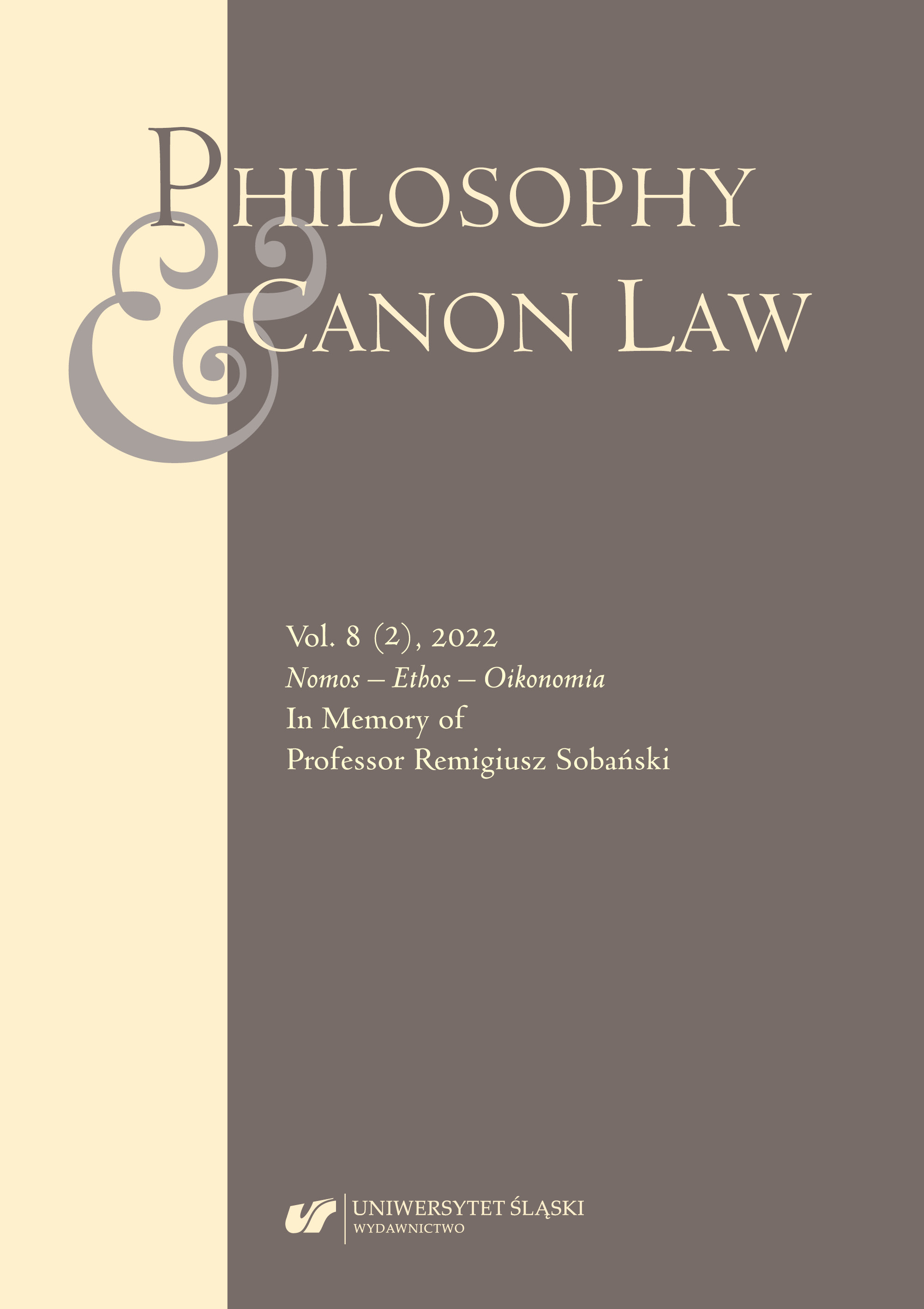 Pillars of the System of ius matrimoniale canonicum According to Remigiusz Sobański Cover Image