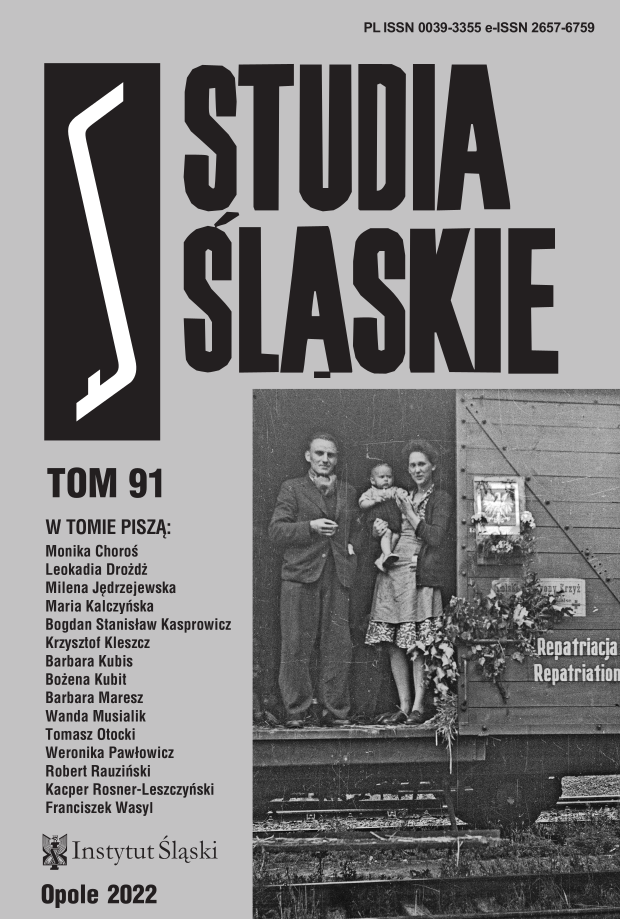 Eastern borderlanders in the Opole Silesia and their demographic integration after World War II Cover Image