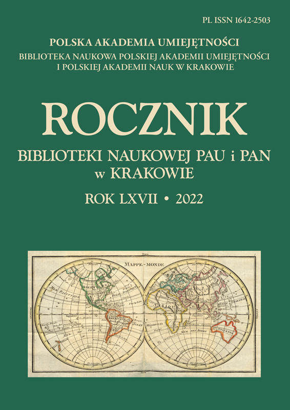 “Manusripts of the Cossacks”. The history of the manuscripts collection of the Scientific Library of the PAAS and the PAS in Cracow Cover Image