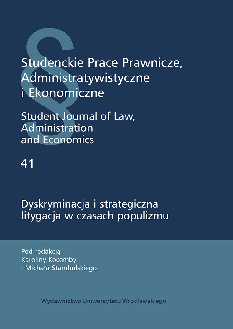 Participation of non-governmental organizations in court proceedings: The example of the protection of migrants’ rights in Poland Cover Image