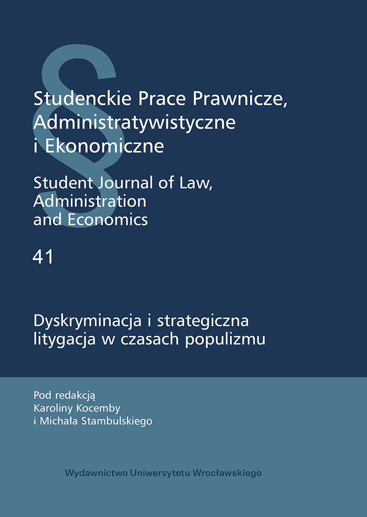 Strategic litigation and the problem of recognition in the area of the rights of children of same-sex couples to obtain an identity document and PESEL number Cover Image