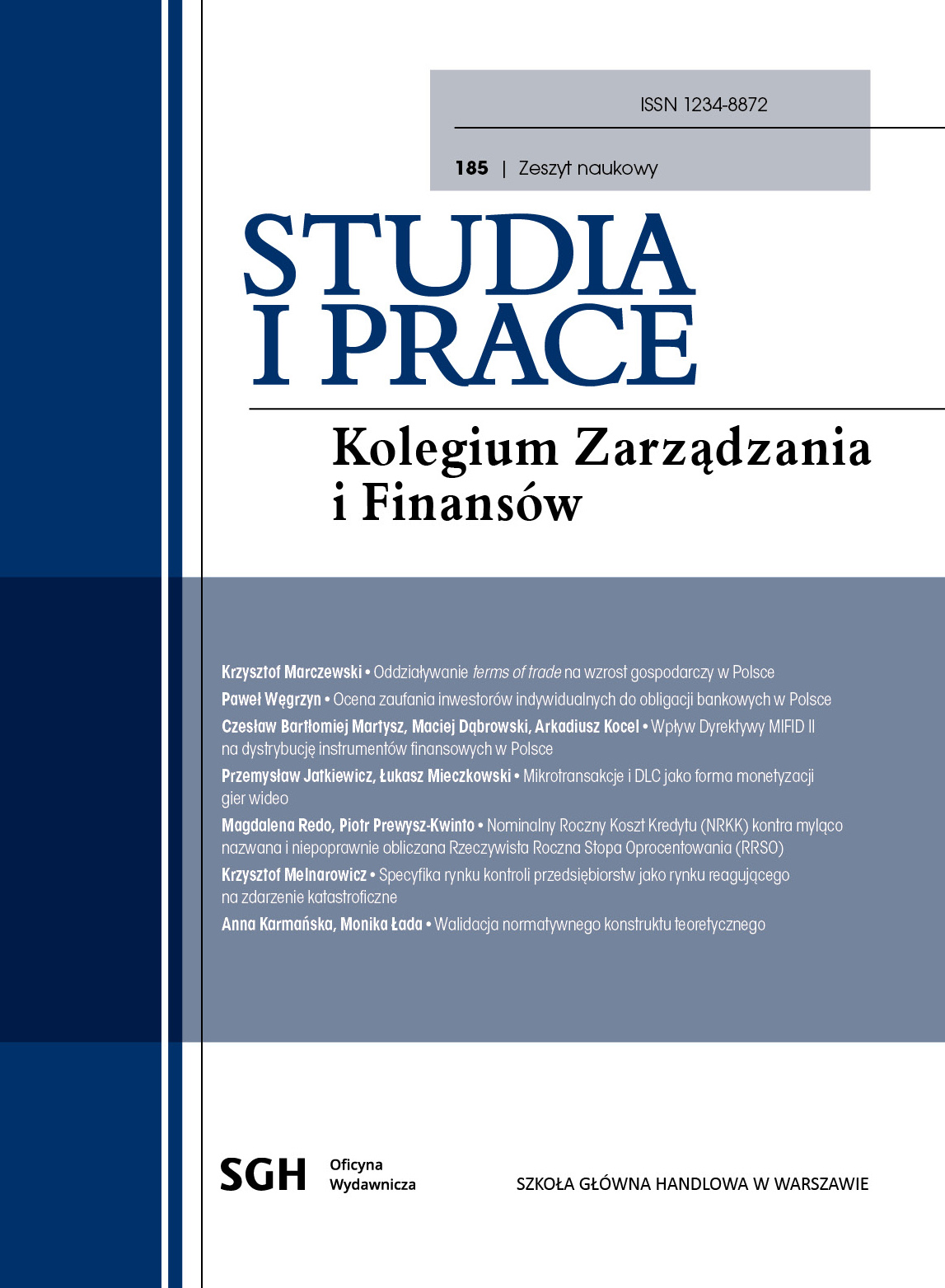 The level of individual investors’ confidence in bank bonds in Poland Cover Image