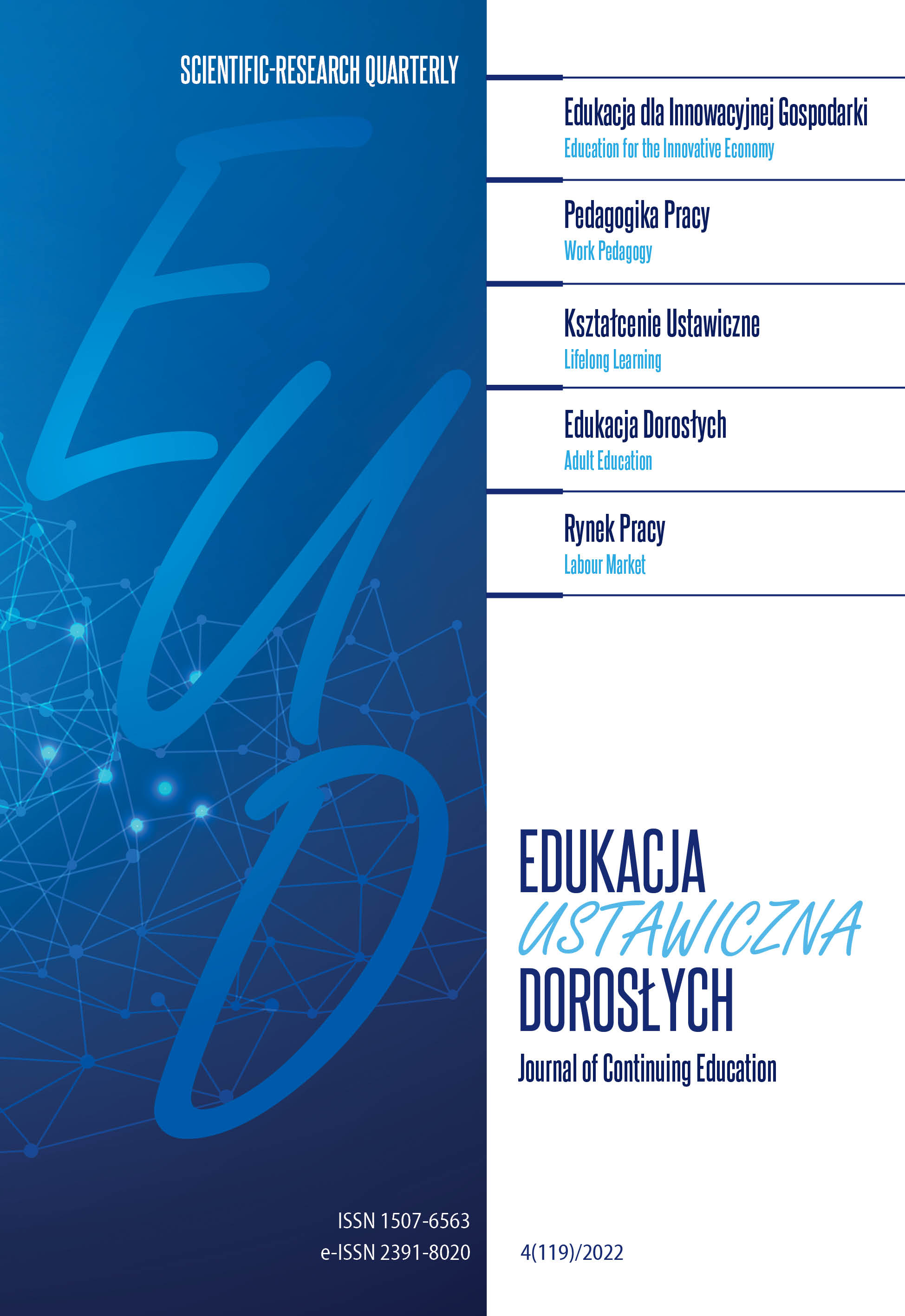 Reliability of a questionnaire for measuring the characteristics of adult learning in a hybrid work model Cover Image