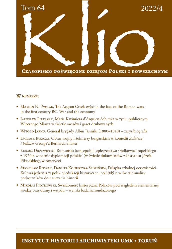 Rumuńska koncepcja bezpieczeństwa środkowoeuropejskiego z 1920 r. w ocenie dyplomacji polskiej (w świetle dokumentów z Instytutu Józefa Piłsudskiego w Ameryce)