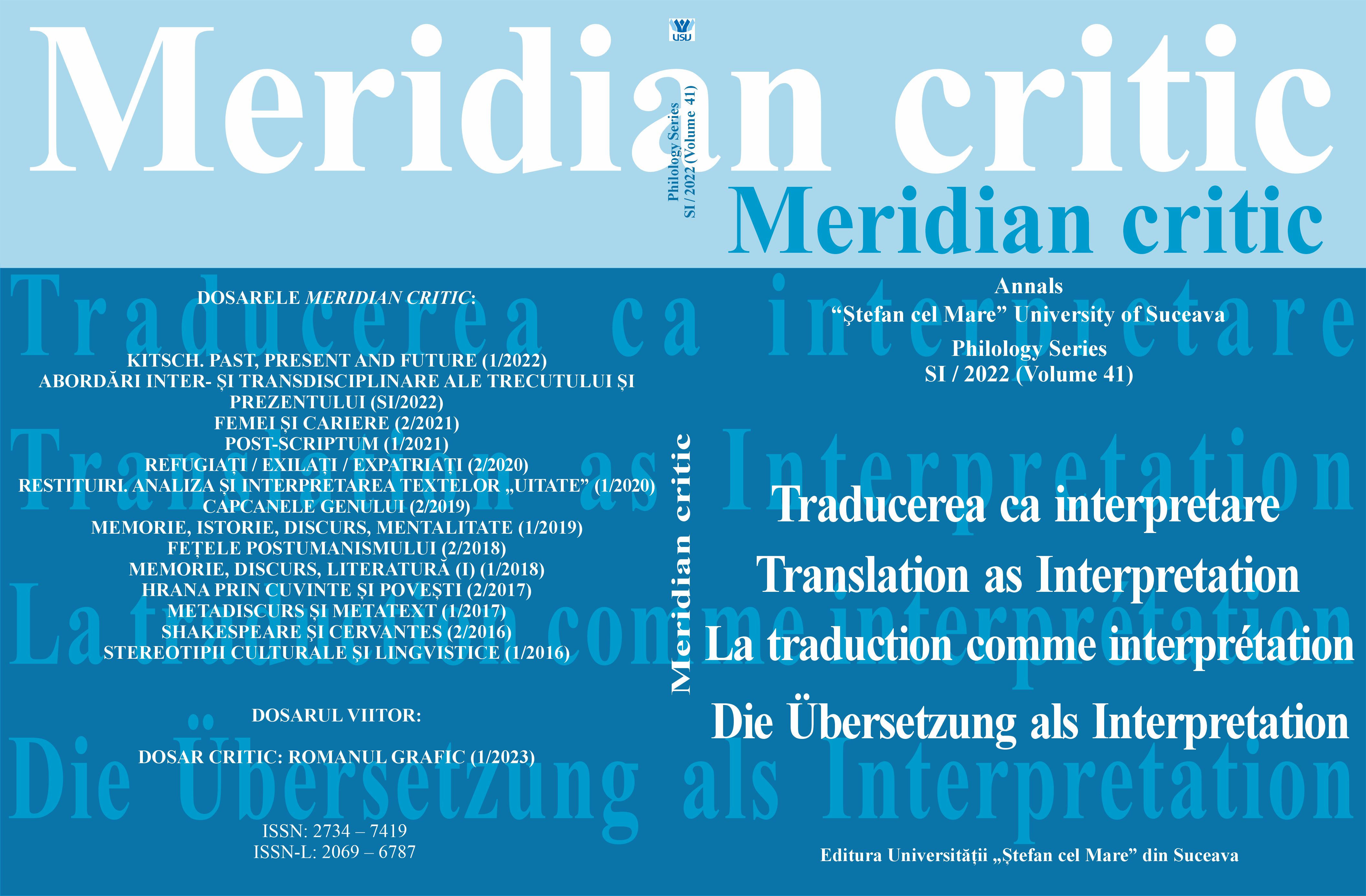 Dealing with Proper Names in Translation: a casestudyon Federico García Lorca’s Tragicomedy of Don Cristóbaland Miss Rosita Cover Image
