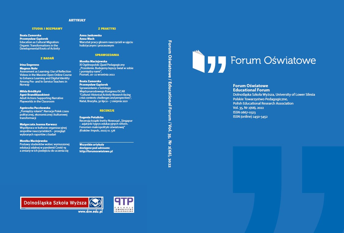 Adult Actions Supporting Narrative Playworlds in the Classroom Cover Image