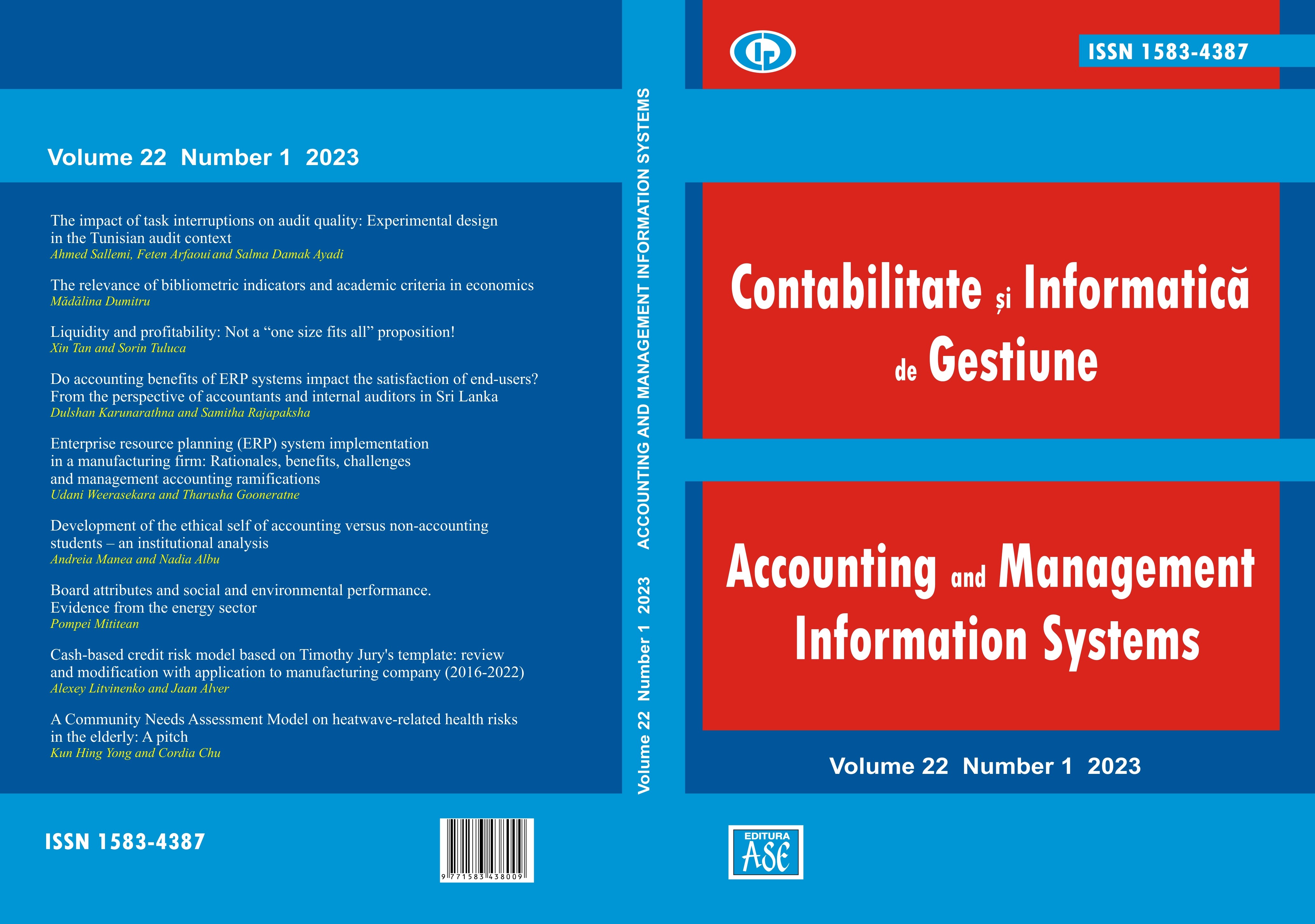 Development of the ethical self of accounting versus non-accounting students – an institutional analysis Cover Image