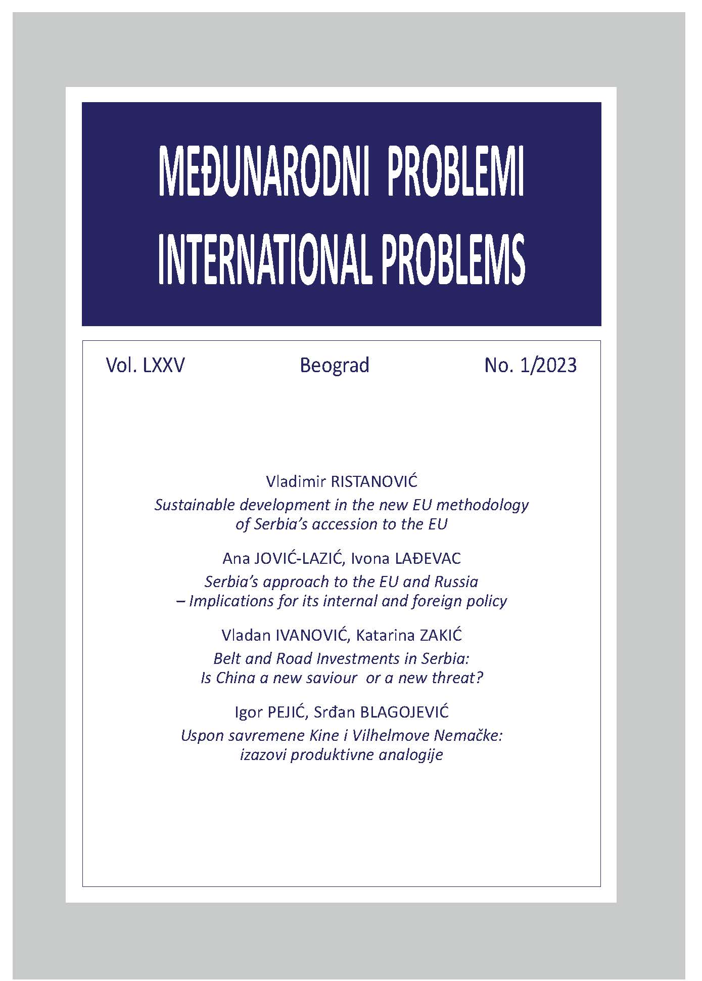 Sustainable development in the new EU methodology of Serbia’s accession to the EU Cover Image