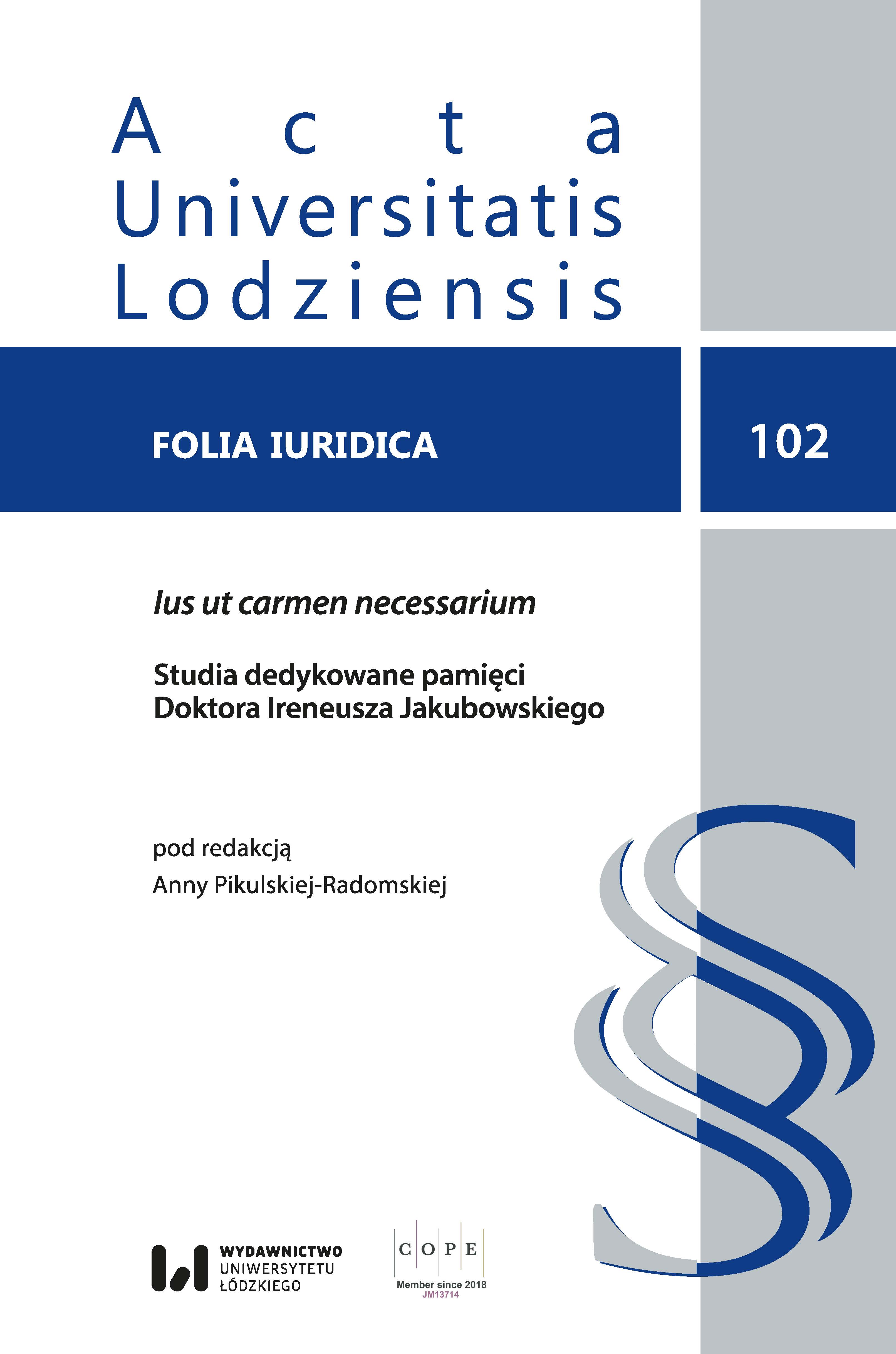 Prejudykaty w Statutach Kazimierza Wielkiego – próba nowego spojrzenia. Szkic o technice ustawodawczej w czasach średniowiecza