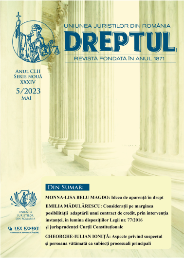 Action in administrative contentious. Ascertaining the prescription of the right to impose contraventional sanctions, pursuant to Article 31 and to Article 37 (6) of the Law No 50/1991 Cover Image