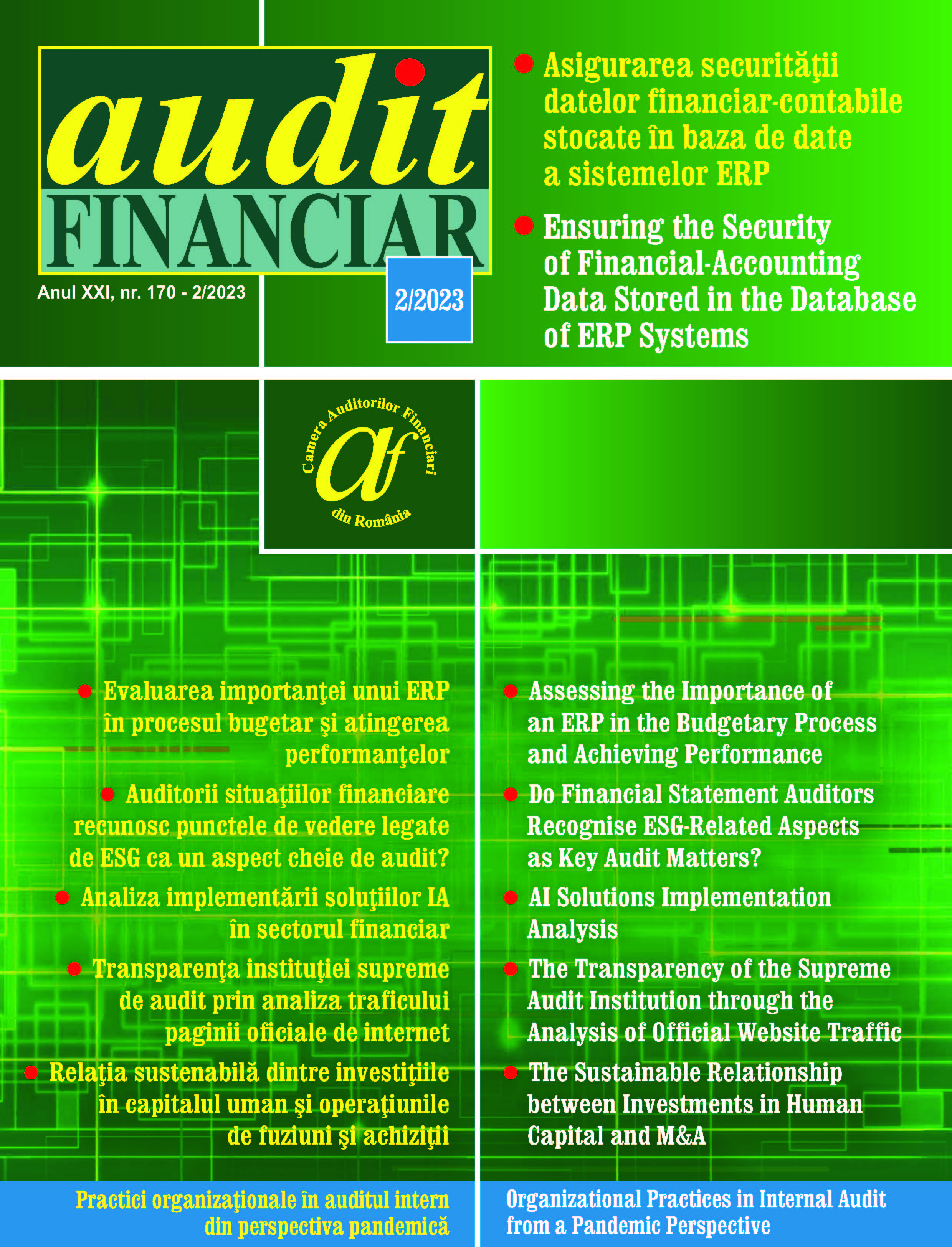 Asigurarea securitatii datelor financiar-contabile stocate in baza de date a sistemelor ERP