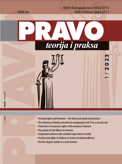 CERTAIN ASPECTS OF THE POSITION AND RIGHTS OF CHILDREN AS VICTIMS OF CRIMINAL OFFENSES