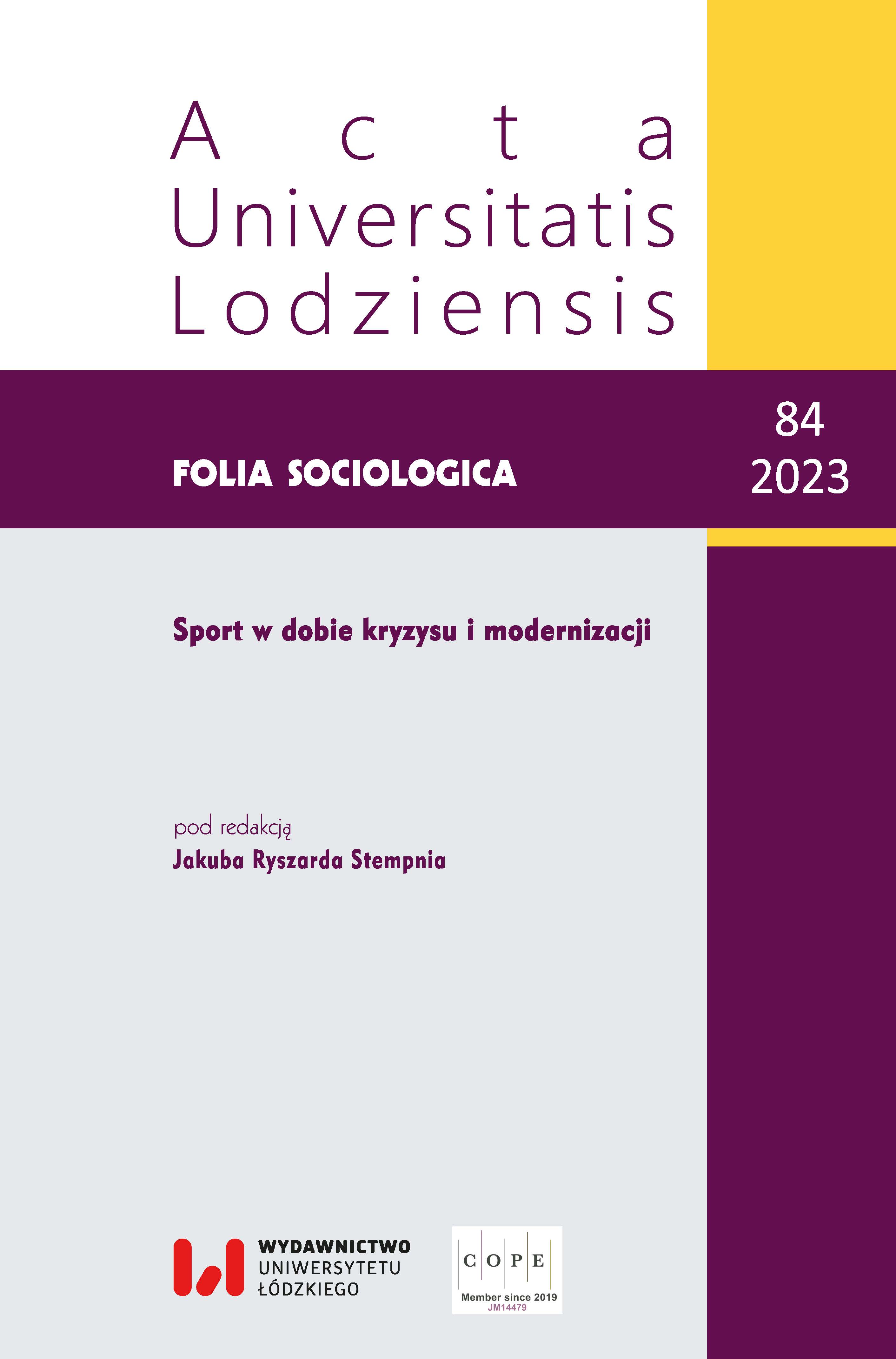 Economic, social, and political aspects of the pandemic crisis in the Polish football. A sociological analysis Cover Image