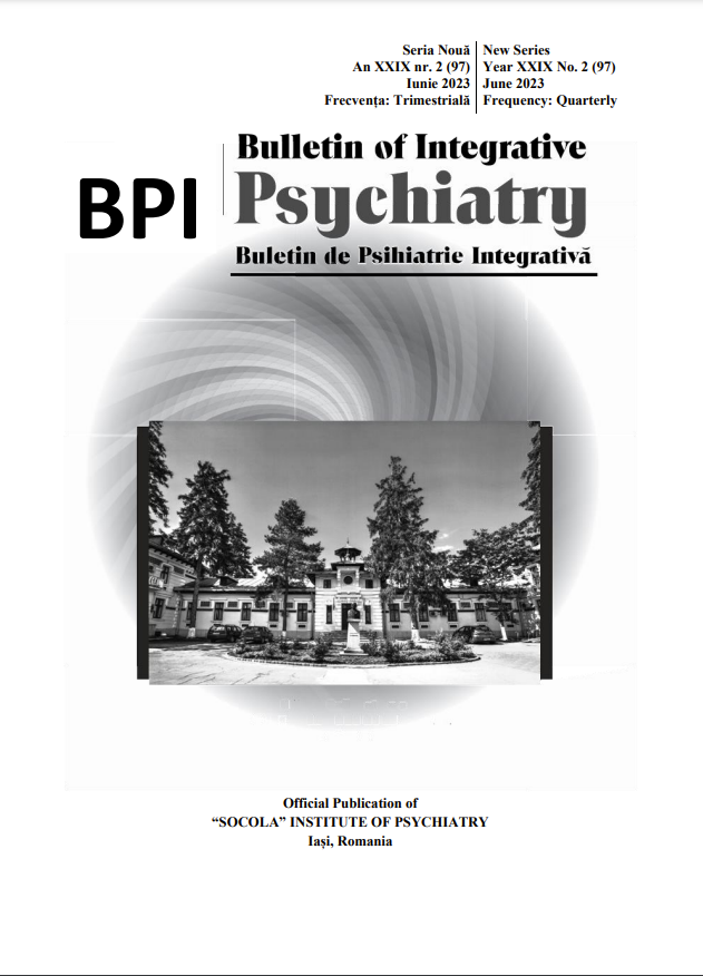 The presence of alcohol use disorders over a three months period in a general psychiatric ward of “Alexandru Obregia” Clinical Hospital of Psychiatry” Cover Image