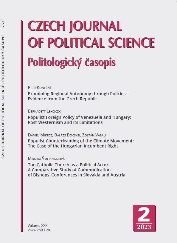 Examining Regional Autonomy through Policies: Evidence from the Czech Republic Cover Image
