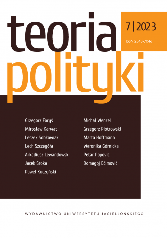 Polityka kontestacji – w stronę polityki pozainstytucjonalnej. Inspiracje teoretyczne i egzemplifikacje empiryczne