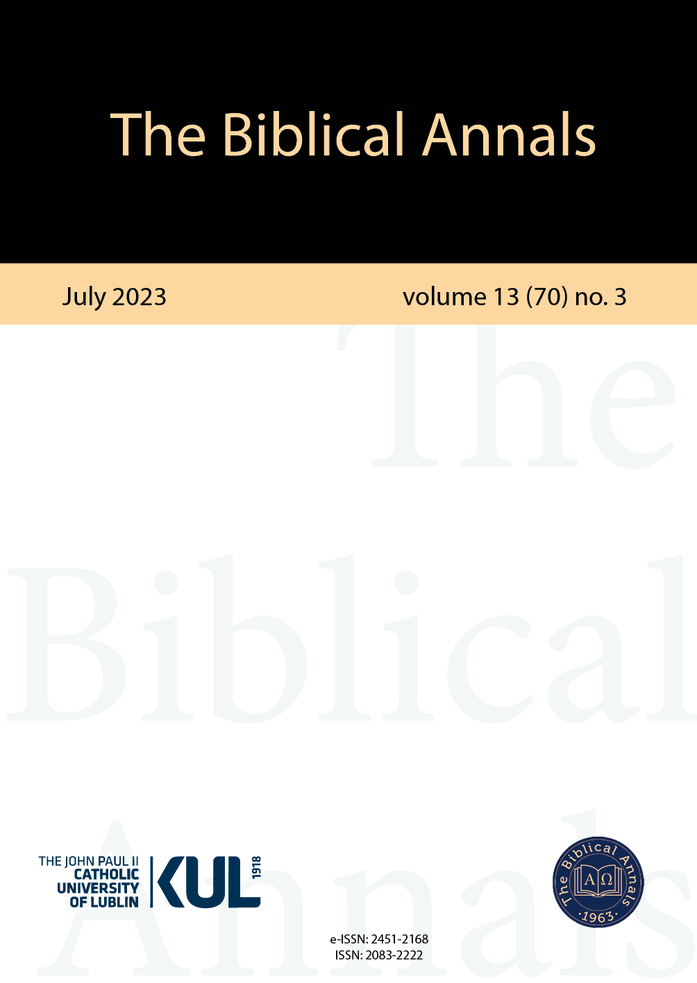 A Preliminary Bibliography of Polish Publications Concerning the Dead Sea Scrolls (from 1947 to the Spring of 2022) Cover Image