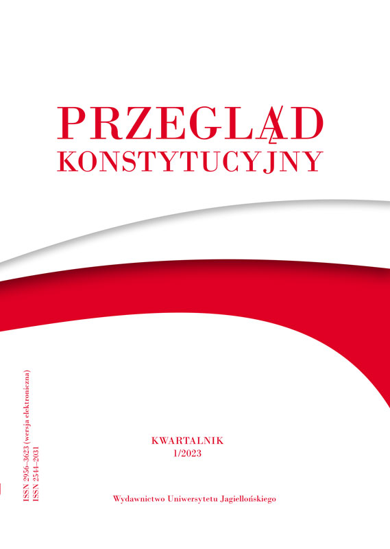 The procedure of Poland’s withdrawal from the European Union. Unconstitutionality of the Art. 22a para. 1 and 2 of the Act of April 14, 2000 on International Agreements Cover Image