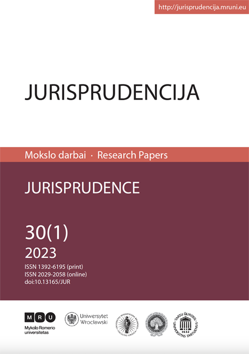 THE DEVELOPMENT OF JUDICIAL MEDIATION IN LITHUANIA AND POSSIBLE DIRECTIONS FOR ITS IMPROVEMENT: THE STUDY OF JUDGES’ ATTITUDES Cover Image