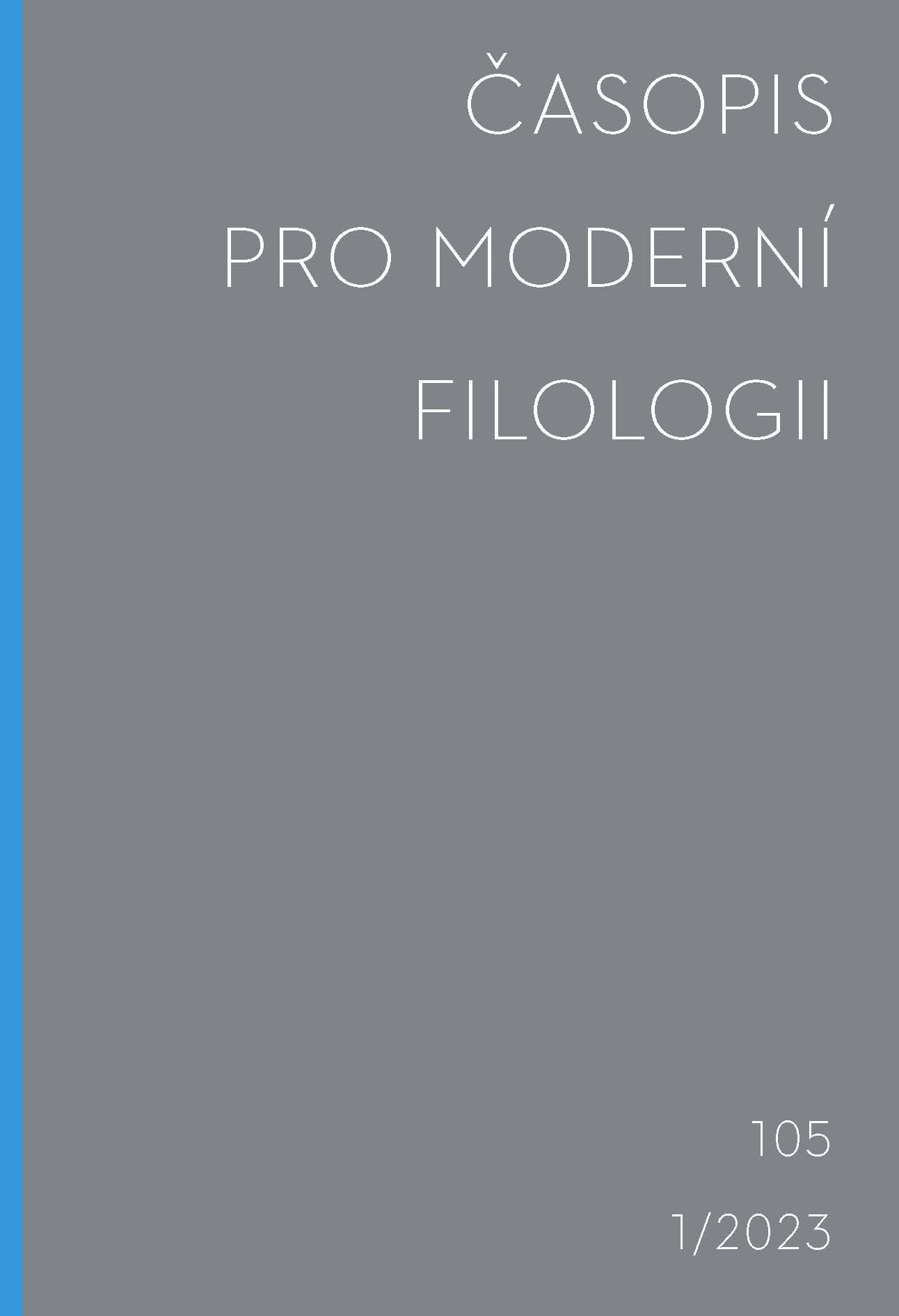 The Journal for Modern Philology and Vladimír Šmilauer (1939–1951) Cover Image