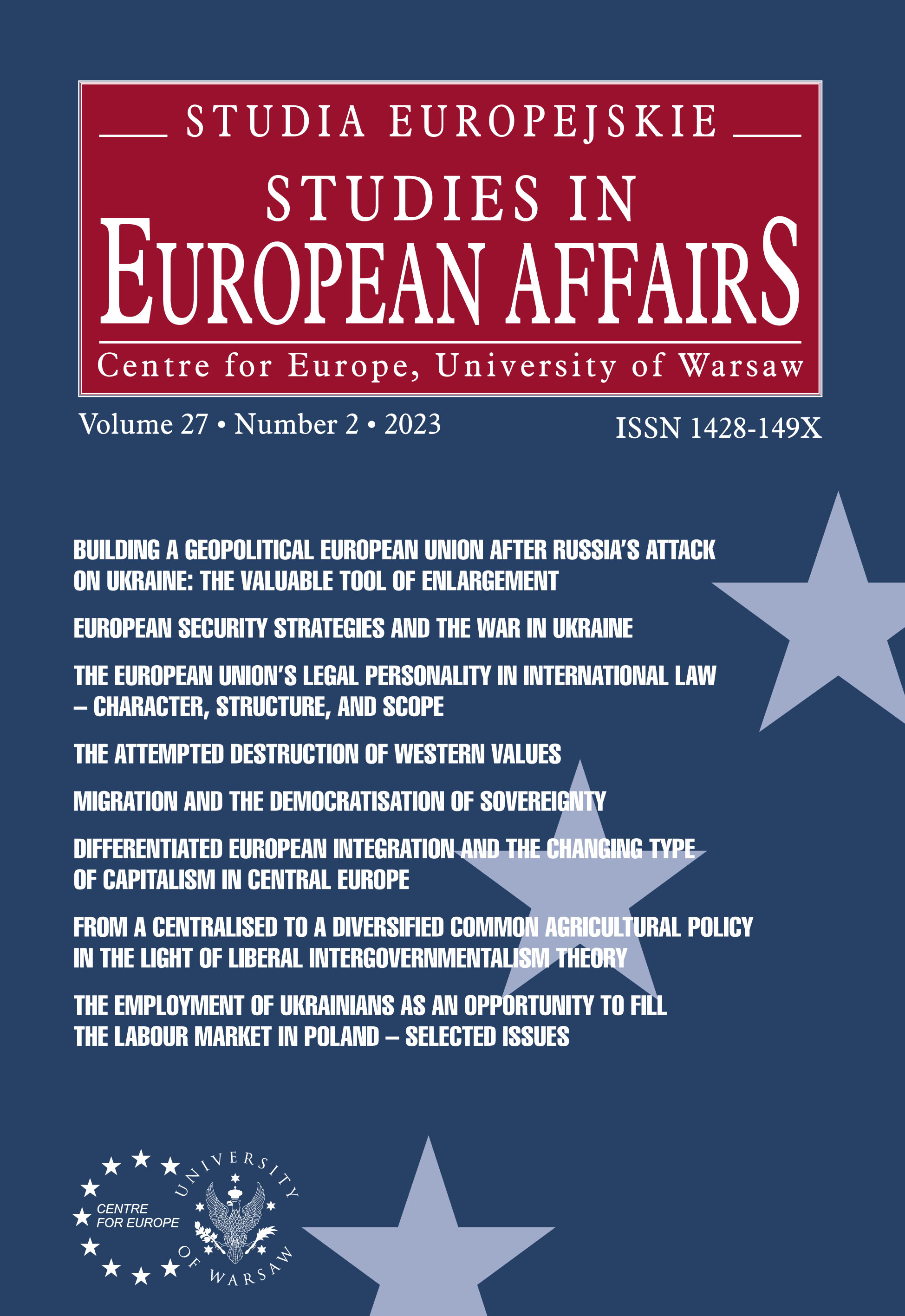 The Employment of Ukrainians as an Opportunity to Fill the Labour Market in Poland – Selected Issues