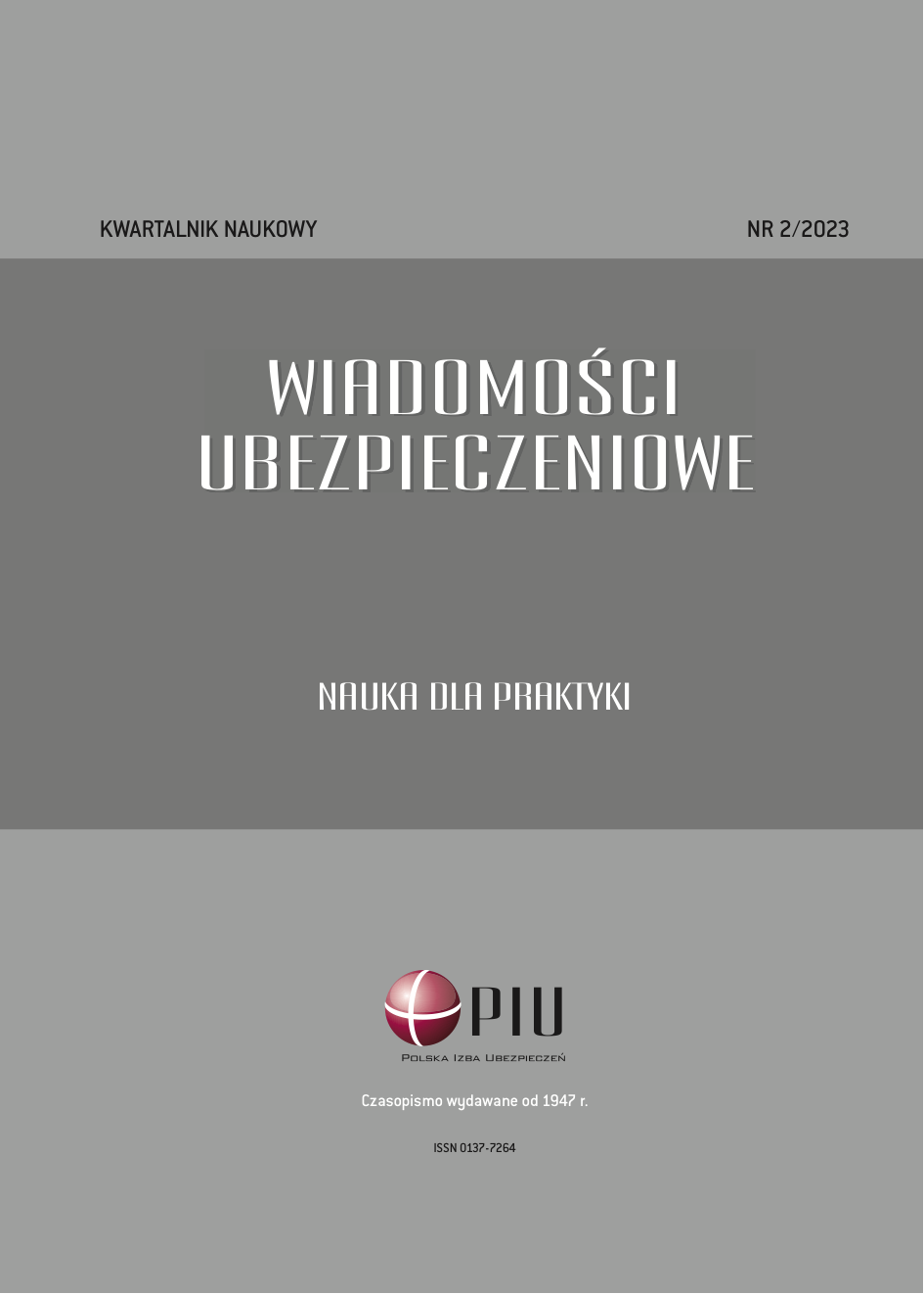 Income elasticity of demand for agricultural insurance in Poland in 2006–2020 Cover Image