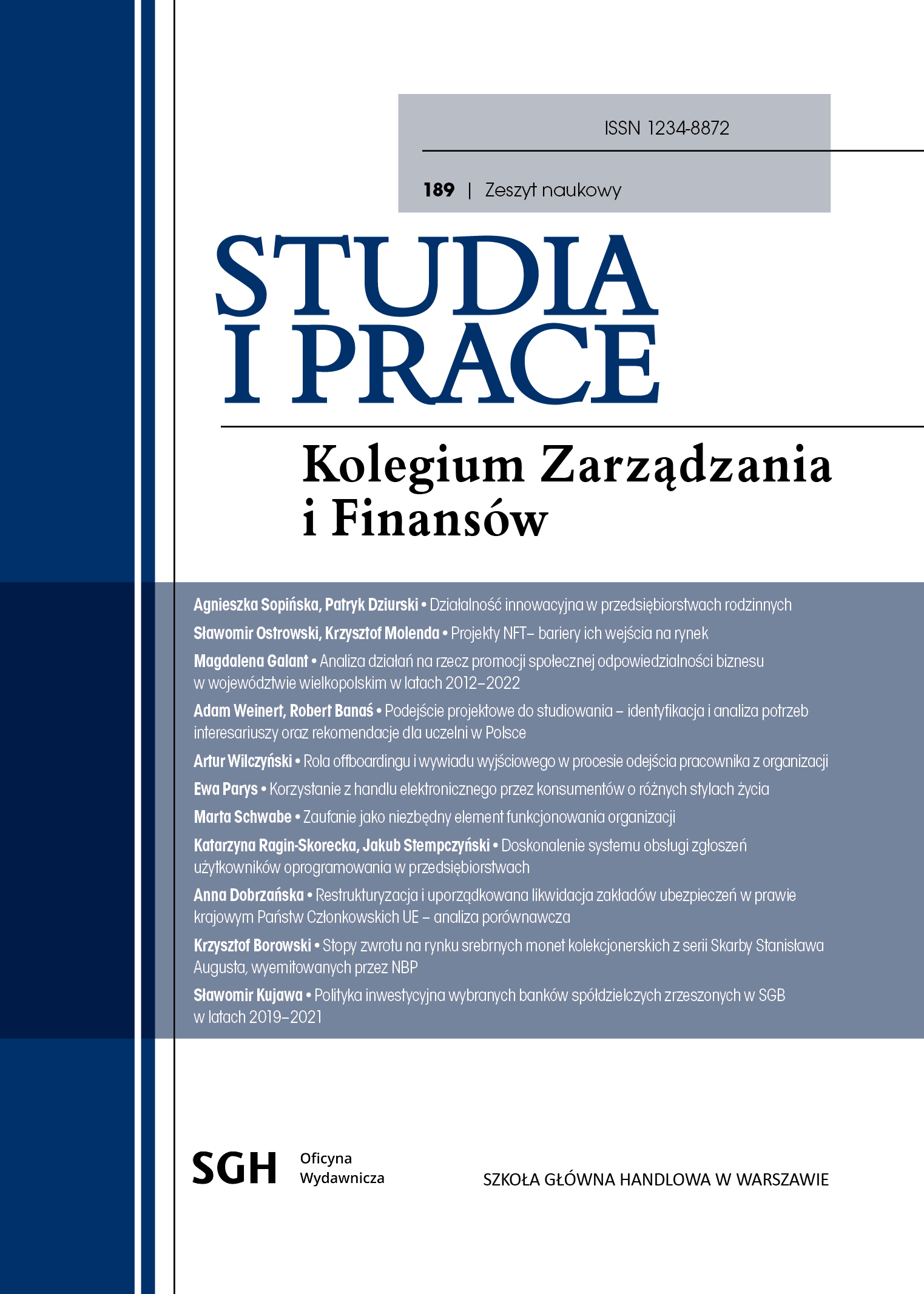 Restrukturyzacja i uporządkowana likwidacja zakładów ubezpieczeń w prawie krajowym Państw Członkowskich UE – analiza porównawcza