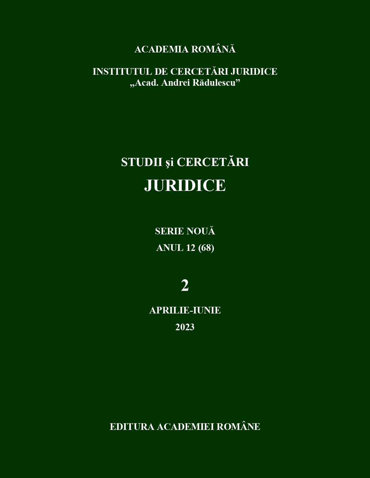 Lack of Jurisdiction of Civil Courts in Canonical Disciplinary Matters – Jurisdiction and Case-Law. Cover Image