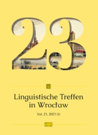 Reflection of the Wende in the German vocabulary – Using the Example of Personal Names Cover Image