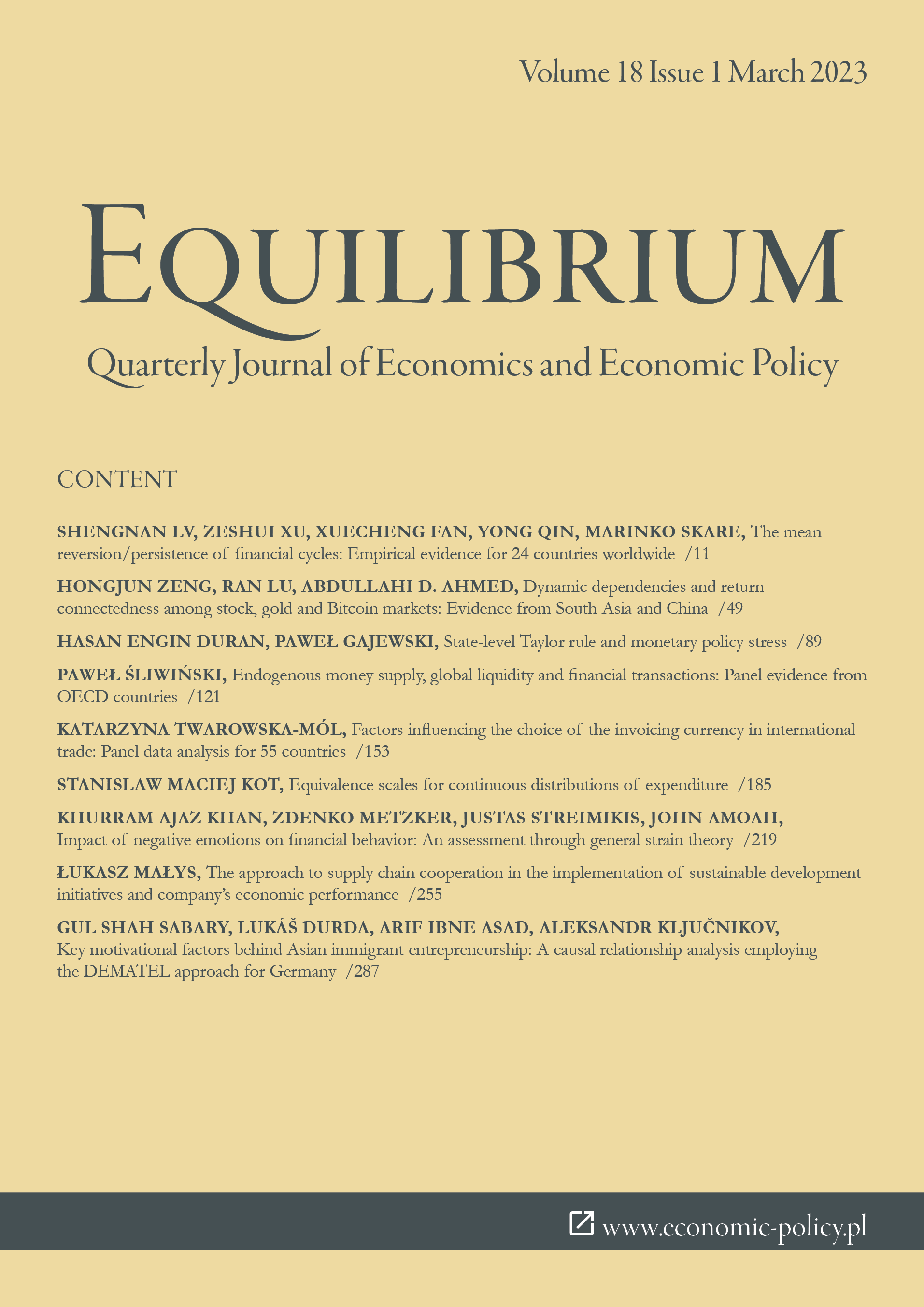 The mean reversion/persistence of financial cycles: Empirical evidence for 24 countries worldwide Cover Image
