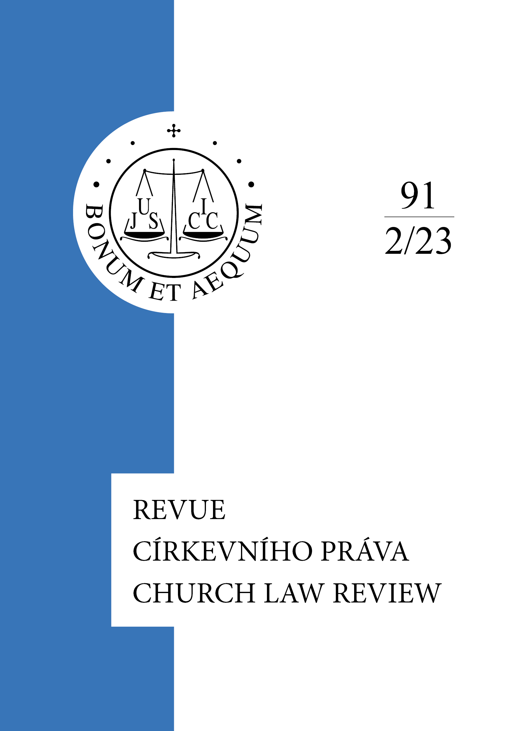 The Draft Amendment to the Act on Churches and Religious Societies in Comment Procedure Cover Image