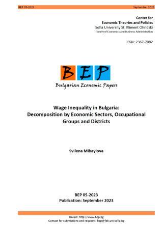 Wage Inequality in Bulgaria: Decomposition by Economic Sectors, Occupational Groups and Districts Cover Image