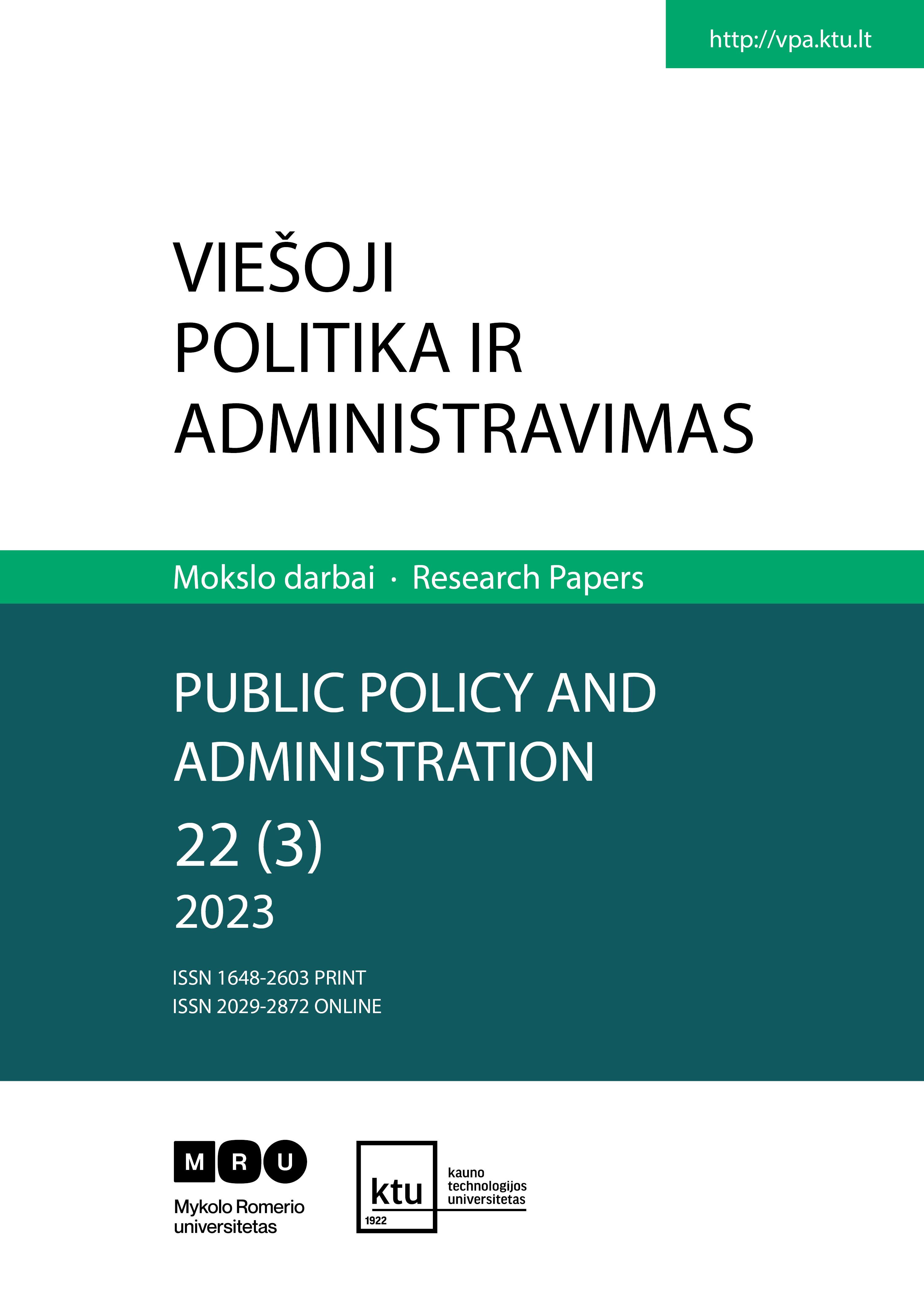 Profiles of Cognitional, Emotional, and Behavioural
Characteristics Influencing Value Systems and Public
Policies Cover Image